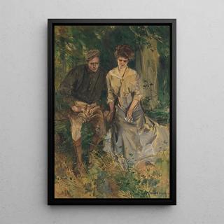 Howard Chandler Christy - Man and Woman in a Garden.webp