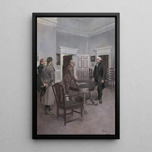 Howard Pyle - Thompson The Clerk Of Congress Announcing To Washington At Mount Vernon His Election To The Presidency.webp