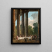 Yksi juhlallinen juhlinta temppelin raunioissa - Hubert Robert — kehystetty taideteos seinällä