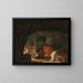"Une famille dans une grotte" - Hubert Robert — kehystetty taideteos seinällä