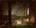 Un erakko rukoilee roomalaisen temppelin raunioissa - Hubert Robert — näkymä teoksesta
