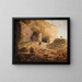 "Une carrière avec un troupeau de moutons" - Hubert Robert — kehystetty taideteos seinällä