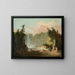Une fontaine dans un parc - Hubert Robert — kehystetty taideteos seinällä