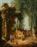 Fontaine dans un parc - Hubert Robert — näkymä teoksesta