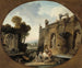 L'Abreuvoir - Hubert Robert — näkymä teoksesta