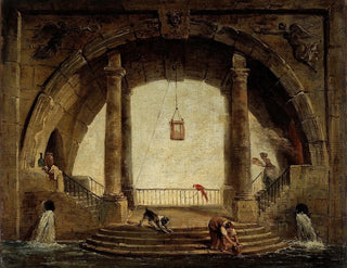 La Fontaine - Hubert Robert — näkymä teoksesta