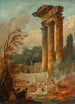 Pesijättäret - Hubert Robert — näkymä teoksesta