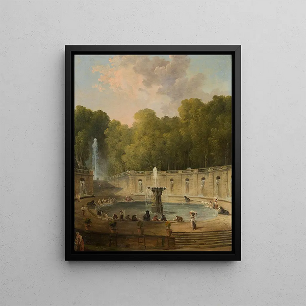 Lavandières dans un parc - Hubert Robert — kehystetty taideteos seinällä