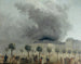 L'Incendie de l'Opéra - Näkymä Palais-Royalin puutarhoista 8. kesäkuuta 1781 - Hubert Robert — näkymä teoksesta