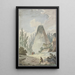 Murtuneen huipun pyramidi antiikin raunioiden maisemassa - Hubert Robert — kehystetty taideteos seinällä
