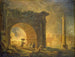 Roomalaiset rauniot - Hubert Robert — näkymä teoksesta