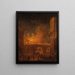 L'incendie de l'Hôtel-Dieu à Paris - Hubert Robert — kehystetty taideteos seinällä