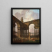 Le lieu d'atterrissage - Hubert Robert — kehystetty taideteos seinällä