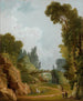 Le Pont Rustique Château de Méréville France - Hubert Robert — näkymä teoksesta