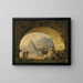 Vue d'antiquités sous une arche - Hubert Robert — kehystetty taideteos seinällä