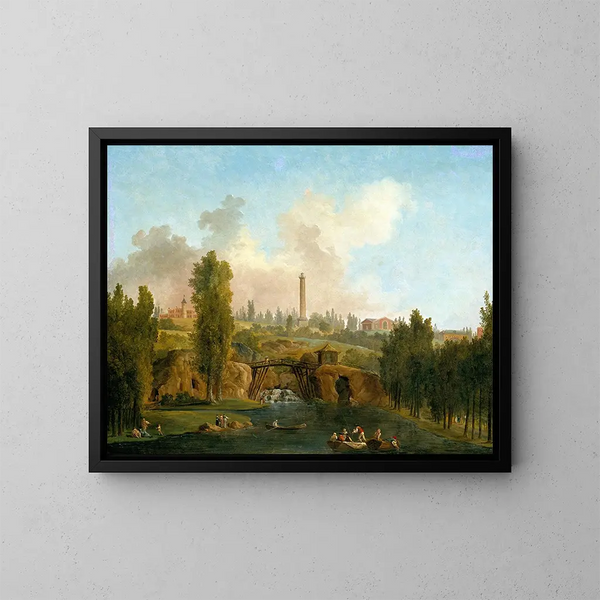 Vue du parc de Mrville - Hubert Robert — kehystetty taideteos seinällä