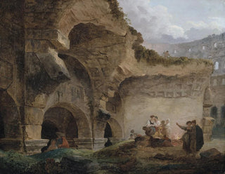 Laveuses dans les ruines du Colisée - Hubert Robert — näkymä teoksesta