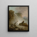 Cascade avec dessinateur - Hubert Robert — kehystetty taideteos seinällä
