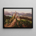 Neuschwanstein-maalaus - Hubert Sattler — kehystetty taideteos seinällä
