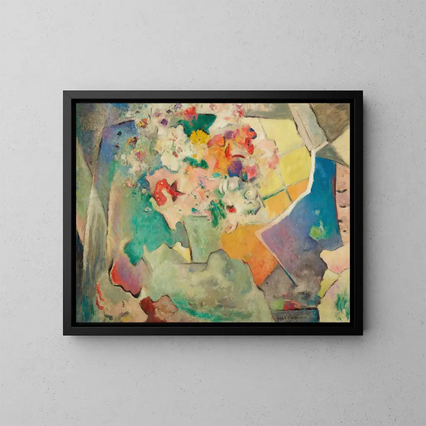 Ikkunan kukkakimppu - Hugh Henry Breckenridge — kehystetty taideteos seinällä