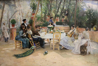 Hugo Birger - The Scandinavian Artists Lunch at Caf Ledoyen Paris Varnishing Day 1886.webp
