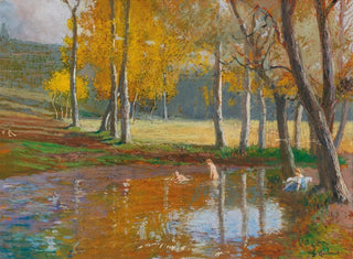 Hugo Charlemont - Bathers In A Woodland Pond.webp