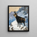 Chamois en haute montagne - Hugo Engl — kehystetty taideteos seinällä