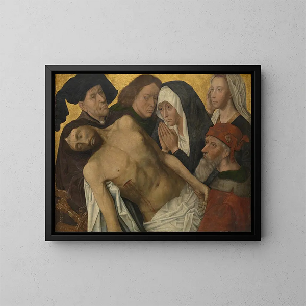 La Lamentation du Christ - Hugo van der Goes — kehystetty taideteos seinällä