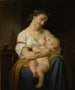Äiti ja lapsi - Hugues Merle — näkymä teoksesta