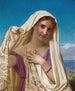 Nuori tyttö huivissa - Hugues Merle — näkymä teoksesta