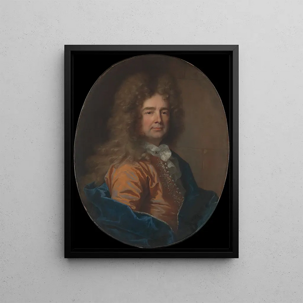 Portrait d'un homme - Hyacinthe Rigaud — kehystetty taideteos seinällä