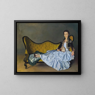 Portrait de Señora de Garay - Ignacio Zuloaga — kehystetty taideteos seinällä