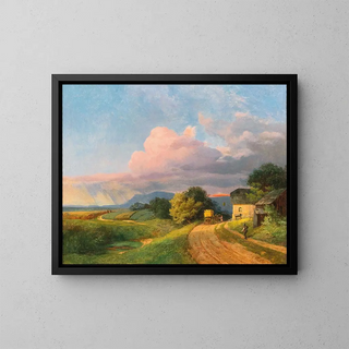 Ignaz Raffalt - A post coach resting at dusk.webp