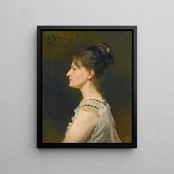 Portrait d'une dame dite Maria Grigorievna Ge 1854-1932 - Ilya Efimovich Repin — kehystetty taideteos seinällä