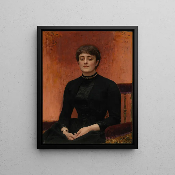 Portrait d'Elizaveta Zvantseva - Ilya Efimovich Repin — kehystetty taideteos seinällä