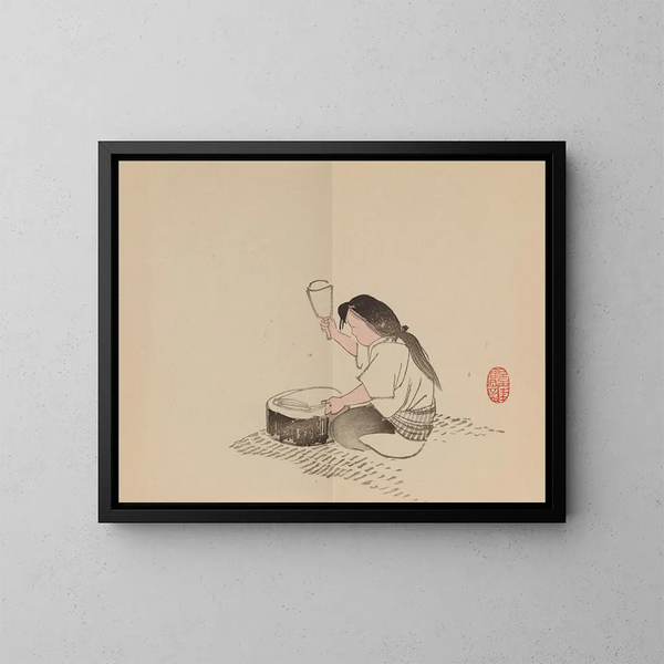 Keinen shugajō Pl. 78 - Imao Keinen — kehystetty taideteos seinällä