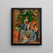 La Vierge à l'Enfant en trône avec saint Paul, saint François d'Assise, saint Joseph et Marie-Madeleine - Innocenzo da Imola — kehystetty taideteos seinällä