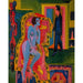 Maalauksen jäljennös Sisätiloissa naisen ja miehen kanssa - Ernst Ludwig Kirchner
