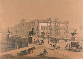 Iosef Iosefovich Charlemagne - View Of The Anichkov Bridge St Petersburg.webp