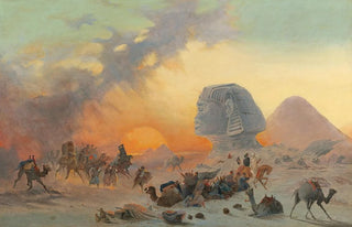 Ippolito Caffi - A Caravan In The Desert In A Simoom.webp