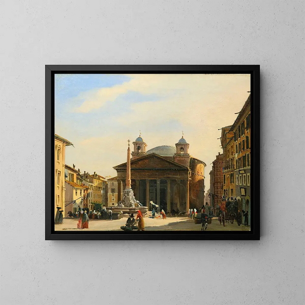 Le Panthéon de Rome - Ippolito Caffi — kehystetty taideteos seinällä