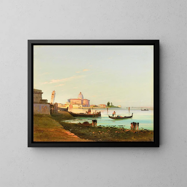 San Pietro di Castello Venetsiassa - Ippolito Caffi — kehystetty taideteos seinällä