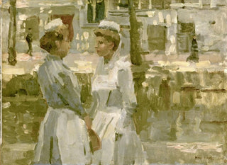 Palvelijat naiset Leidsegrachtilla - Isaac Israëls — näkymä teoksesta