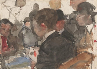 Isaac Israls - Kaartende mannen in een caf.webp