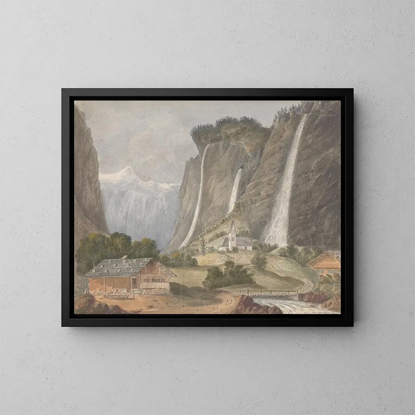Cascades de Staubbach, Lauterbrunnen, Sveitsi - Isaac Weld — kehystetty taideteos seinällä