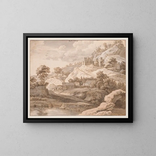 Vue près d'Orléans - Isaac de Moucheron — kehystetty taideteos seinällä