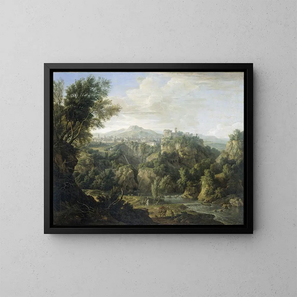 Tivoli-näkymä - Isaac de Moucheron — kehystetty taideteos seinällä