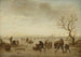 Luistelijat jäällä - Isaac van Ostade — näkymä teoksesta