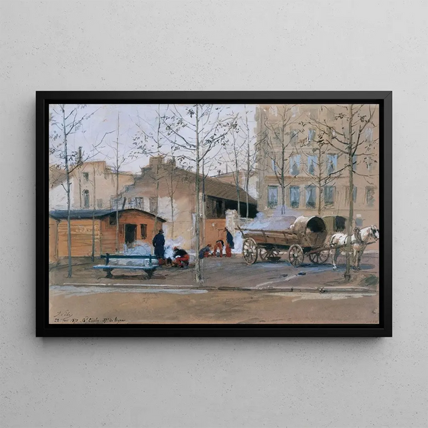 37. linjan sotilaat, Boulevard de Clichy - Isidore Pils — kehystetty taideteos seinällä