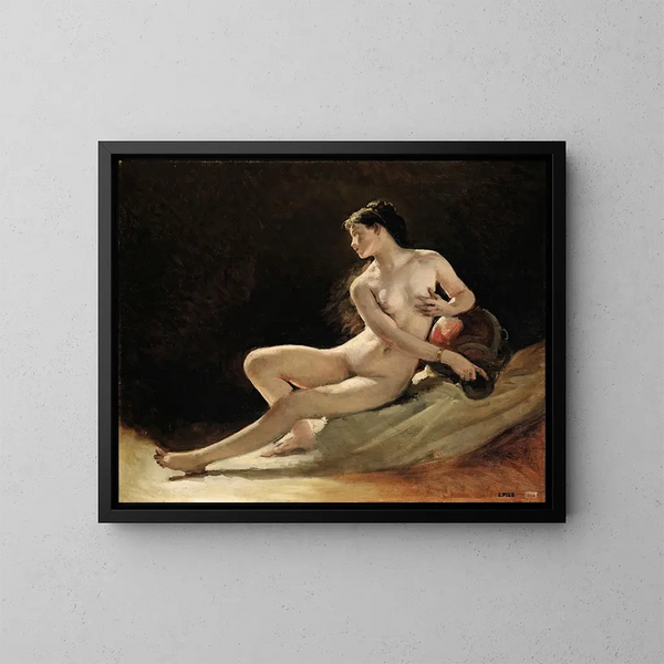 Study for the figure of the Seine for the Opéra Garnier in Paris - Isidore Pils — kehystetty taideteos seinällä